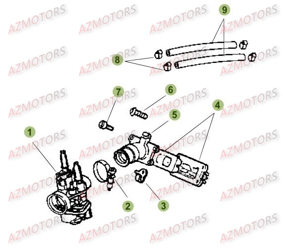 Carburateur BETA Pièces Beta 50 Motard STANDARD - 2013-2012