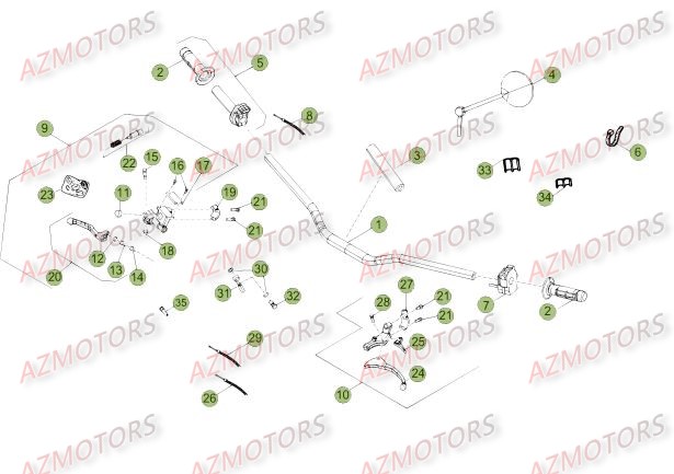 COMMANDES - GUIDON BETA Pièces BETA RR 50 MOTARD STD [2013-2012]