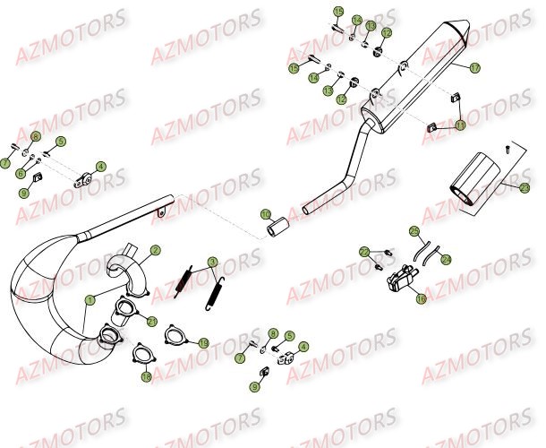 ECHAPPEMENT pour 50-SMSTD-12