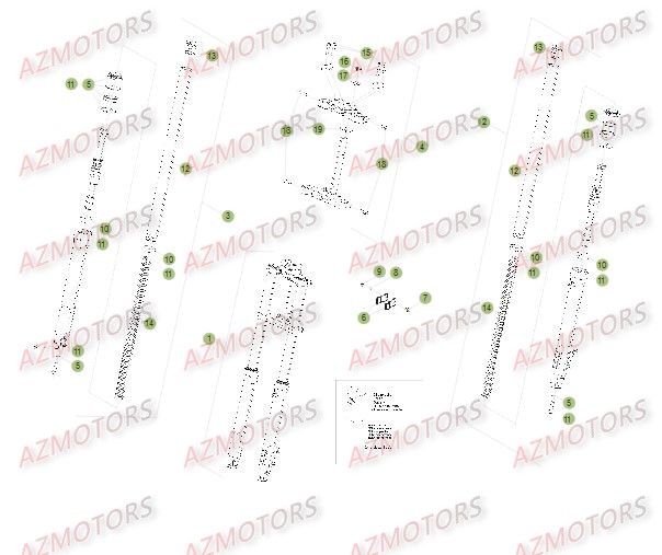 Fourche Du No Serie 501545 A 599999 BETA Pièces Beta 50 Motard STANDARD - 2013-2012