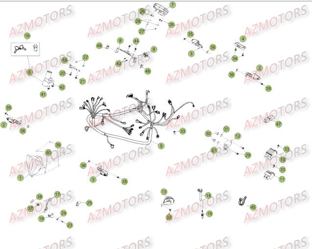 INSTALLATION ELECTRIQUE DU No SERIE 500736 A 501231 BETA Pièces BETA RR 50 MOTARD STD [2013-2012]