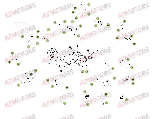 Installation Electrique Du No Serie 501545 A 599999 BETA Pièces Beta 50 Motard STANDARD - 2013-2012