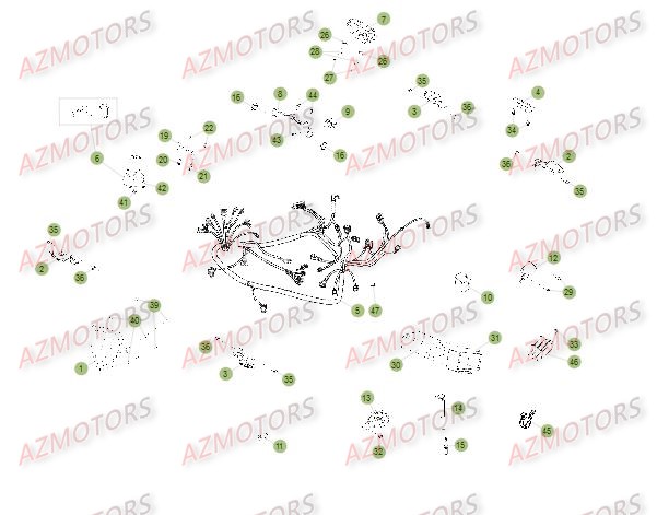 INSTALLATION ELECTRIQUE DU No SERIE 501545 A 599999 BETA Pièces BETA RR 50 MOTARD STD [2013-2012]