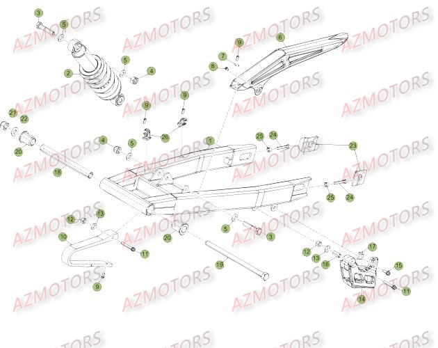 SUSPENSION ARRIERE pour 50-SMSTD-12