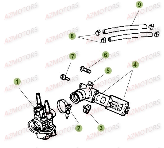 Carburateur BETA Pièces Beta 50 Motard STANDARD - 2014