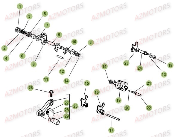 Commande Boite A Vitesses BETA Pièces Beta 50 Motard STANDARD - 2014