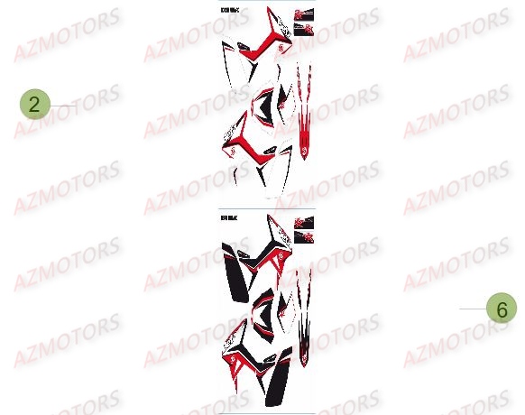 Decors Du No Serie 500001 A 501980 BETA Pièces Beta 50 Motard STANDARD - 2014