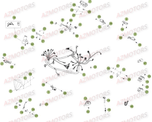 Electrique Du No Serie 500001 A 500735 BETA Pièces Beta 50 Motard STANDARD - 2014