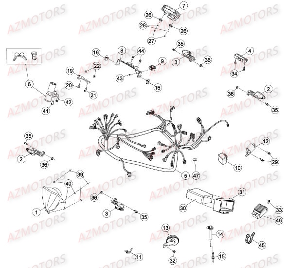 Electrique Du No Serie 501545 A 599999 BETA Pièces Beta 50 Motard STANDARD - 2014