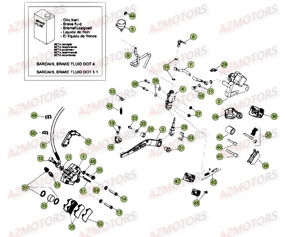 FREIN DU No SERIE 500171 A 501544 pour 50-SMSTD-14