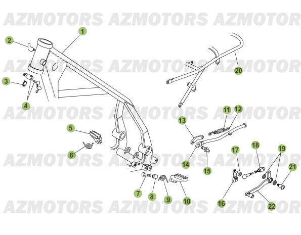 Accessoires Du Chassis BETA Pièces Beta 50 Motard STANDARD - 2011-2010
