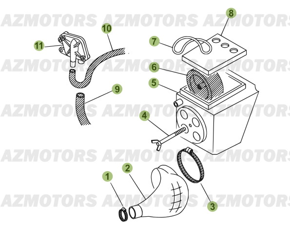 Boitier Du Filtre BETA Pièces Beta 50 Motard STANDARD - 2011-2010