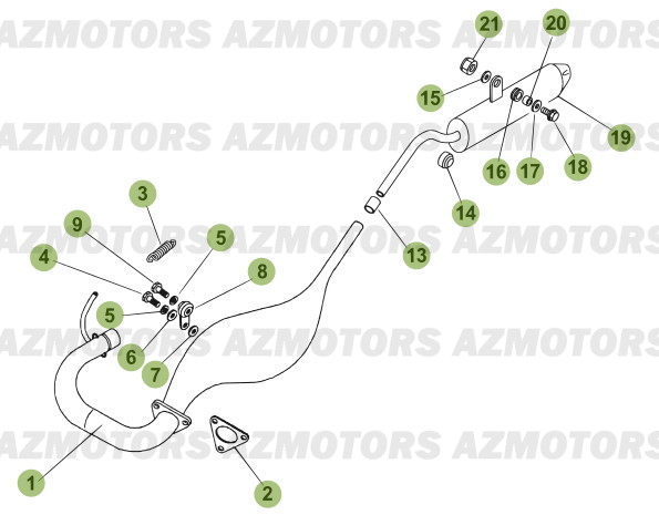 Echappement BETA Pièces Beta 50 Motard STANDARD - 2011-2010
