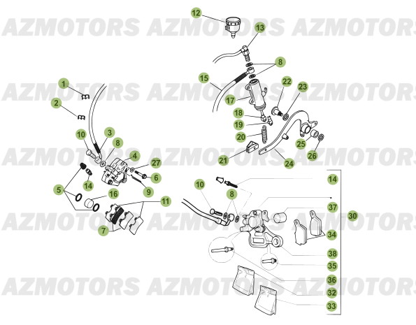 Freins BETA Pièces Beta 50 Motard STANDARD - 2011-2010