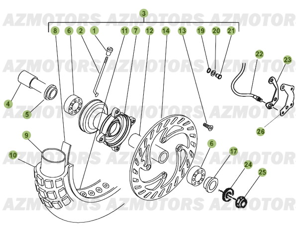 ROUE AVANT BETA Pièces BETA RR 50 MOTARD STD [2011-2010]