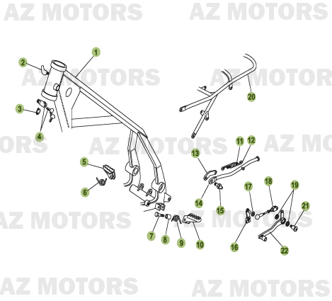 ACCESSOIRES DU CHASSIS BETA Pièces BETA RR 50 MOTARD TRACK [2008]