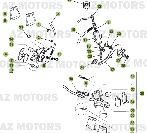 Freins BETA Pièces Beta 50 Motard TRACK - 2008