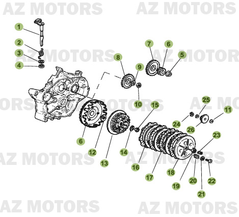 Transmission Principale Embrayage BETA Pièces Beta 50 Motard TRACK - 2008