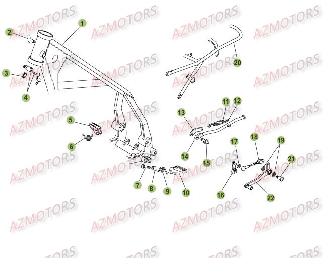 Accessoires Du Chassis BETA Pièces Beta 50 Motard TRACK - 2009