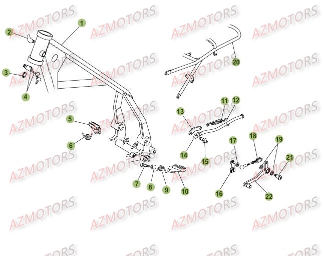 ACCESSOIRES DU CHASSIS BETA Pièces BETA RR 50 MOTARD TRACK [2009]