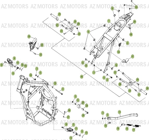 Accessoires Du Chassis BETA Pièces Beta 50 Motard TRACK - 2013-2012