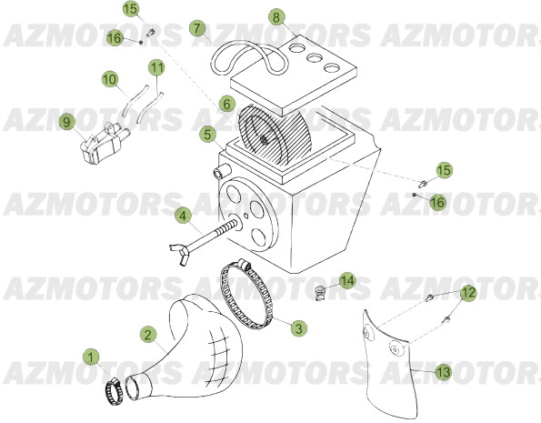 Boitier Du Filtre BETA Pièces Beta 50 Motard TRACK - 2013-2012