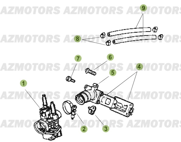 Carburateur BETA Pièces Beta 50 Motard TRACK - 2013-2012