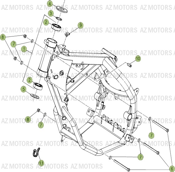 Chassis BETA Pièces Beta 50 Motard TRACK - 2013-2012
