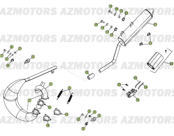 Echappement BETA Pièces Beta 50 Motard TRACK - 2013-2012