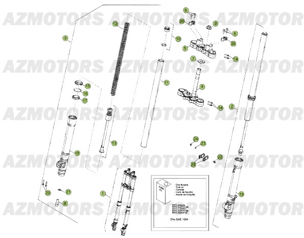 Fourche Du Numero Serie 400221 A 499999 BETA Pièces Beta 50 Motard TRACK - 2013-2012