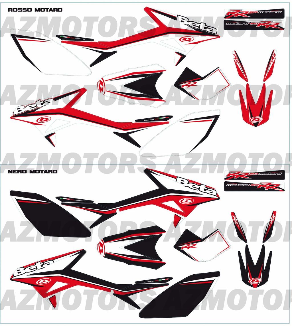 Kit Decors BETA Pièces Beta 50 Motard TRACK - 2013-2012