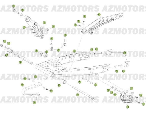 Suspensions Arrieres BETA Pièces Beta 50 Motard TRACK - 2013-2012