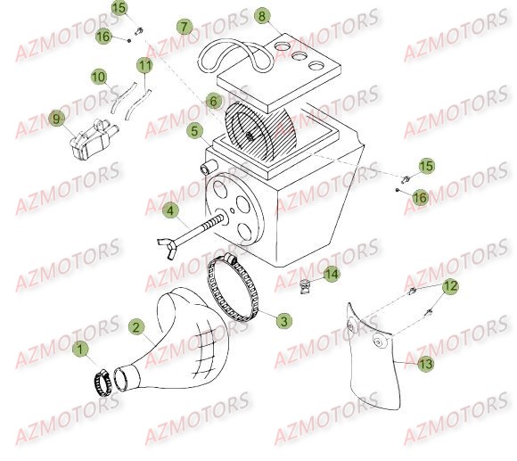 Boitier Du Filtre BETA Pièces Beta 50 Motard TRACK - 2015-2014
