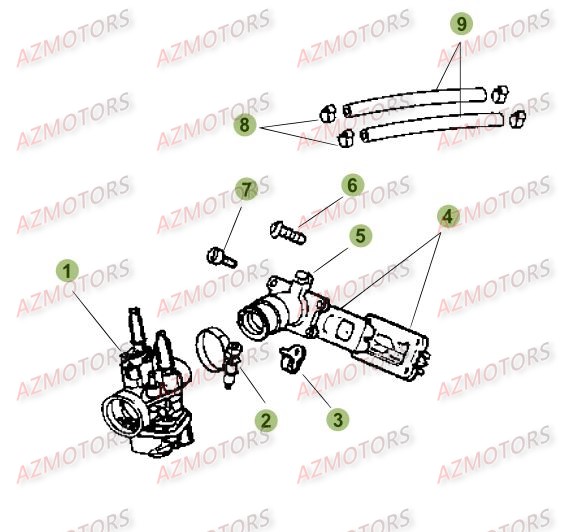 Carburateur BETA Pièces Beta 50 Motard TRACK - 2015-2014