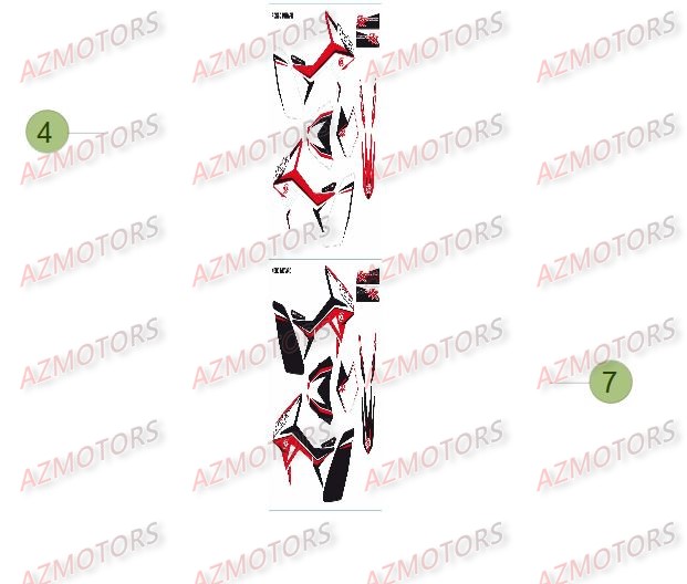 Carenages   Reservoir   Selle Du No Serie 400001 A 401331 [ 2 ] AZMOTORS Pièces Beta 50 Motard TRACK - 2015-2014