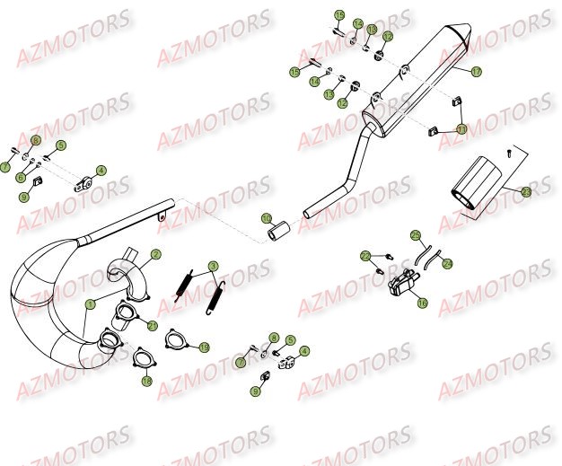 ECHAPPEMENT BETA Pièces BETA RR 50 MOTARD TRACK [2015-2014]