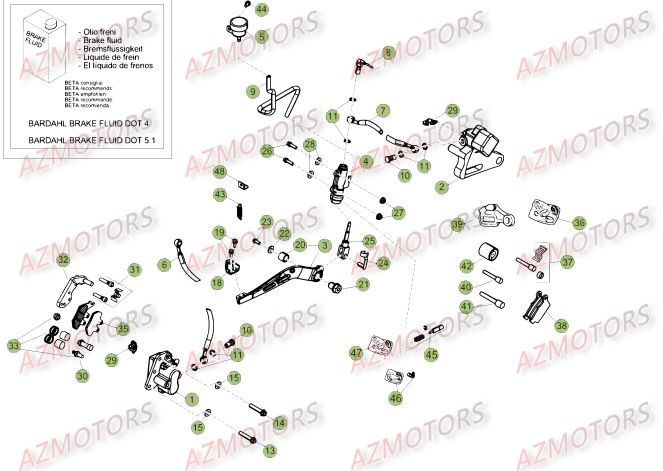 FREIN DU No SERIE 401332 A 499999 pour 50-TRACK-14