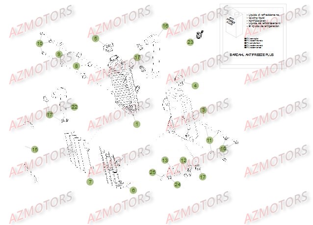 INSTALLATION DE REFROIDISSEMENT 2 BETA Pièces BETA RR 50 MOTARD TRACK [2015-2014]