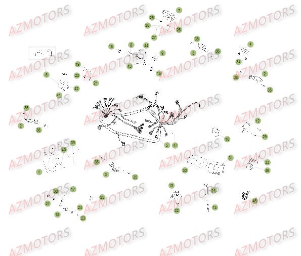 Installation Electrique Du No Serie 401077 A 499999 BETA Pièces Beta 50 Motard TRACK - 2015-2014