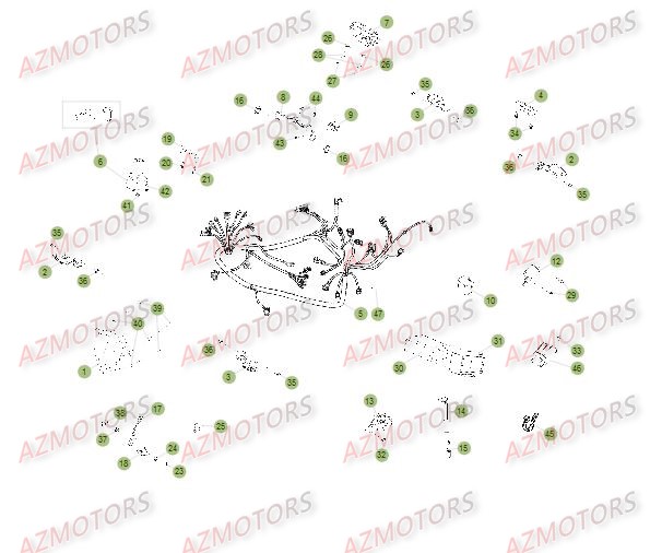 INSTALLATION ELECTRIQUE DU No SERIE 401077 A 499999 BETA Pièces BETA RR 50 MOTARD TRACK [2015-2014]