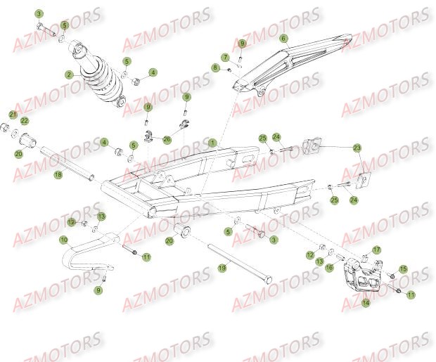 Suspension Arriere BETA Pièces Beta 50 Motard TRACK - 2015-2014