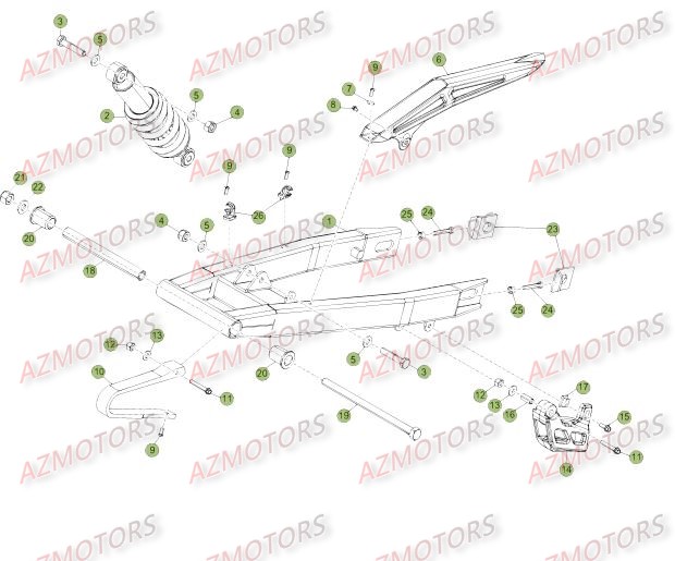 SUSPENSION ARRIERE BETA 50 TRACK 14