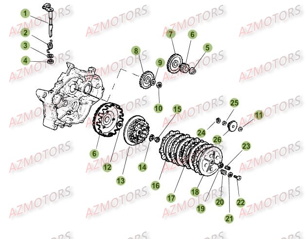 Transmission Principale   Embrayage BETA Pièces Beta 50 Motard TRACK - 2015-2014
