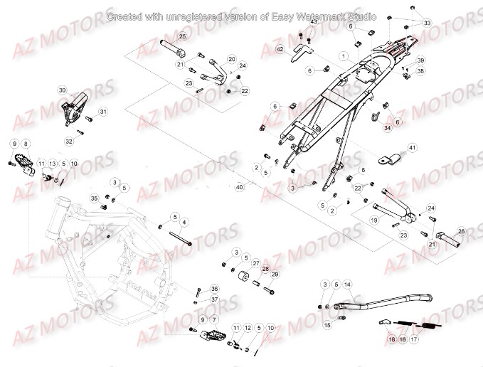 Accessoires Du Chassis BETA Pièces Beta 50 Motard TRACK - 2016