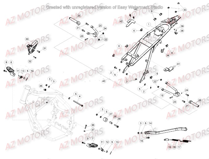 ACCESSOIRES DU CHASSIS pour 50-TRACK-16