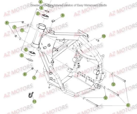 Chassis BETA Pièces Beta 50 Motard TRACK - 2016