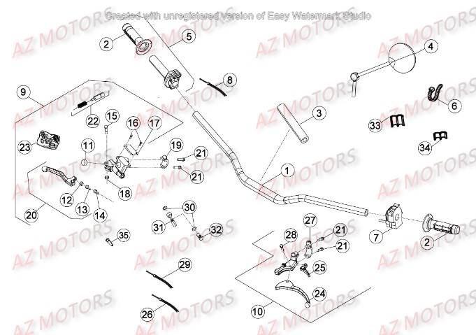 COMMANDES_GUIDON BETA Pièces BETA RR 50 MOTARD TRACK [2016]