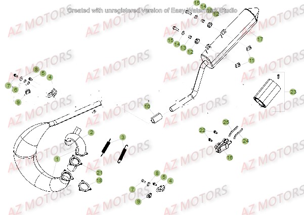 Echappement BETA Pièces Beta 50 Motard TRACK - 2016