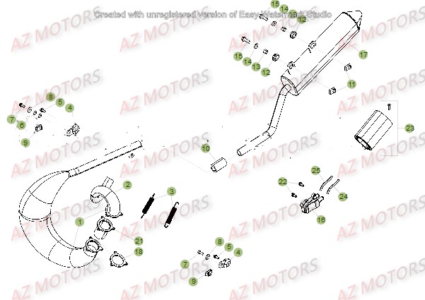 ECHAPPEMENT BETA Pièces BETA RR 50 MOTARD TRACK [2016]