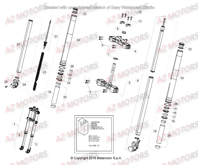 FOURCHE pour 50-TRACK-16